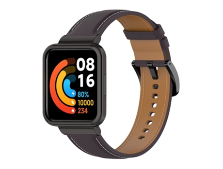 Correa de piel auténtica ajustable para Xiaomi Redmi Watch 2 Lite - púrpura oscuro