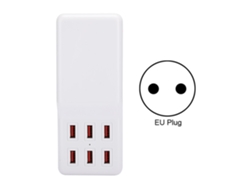 Cargador De Escritorio Usb De 6 Puertos De 60w, Estación De Carga De Carga Rápida 5v3.5a Para El Hogar