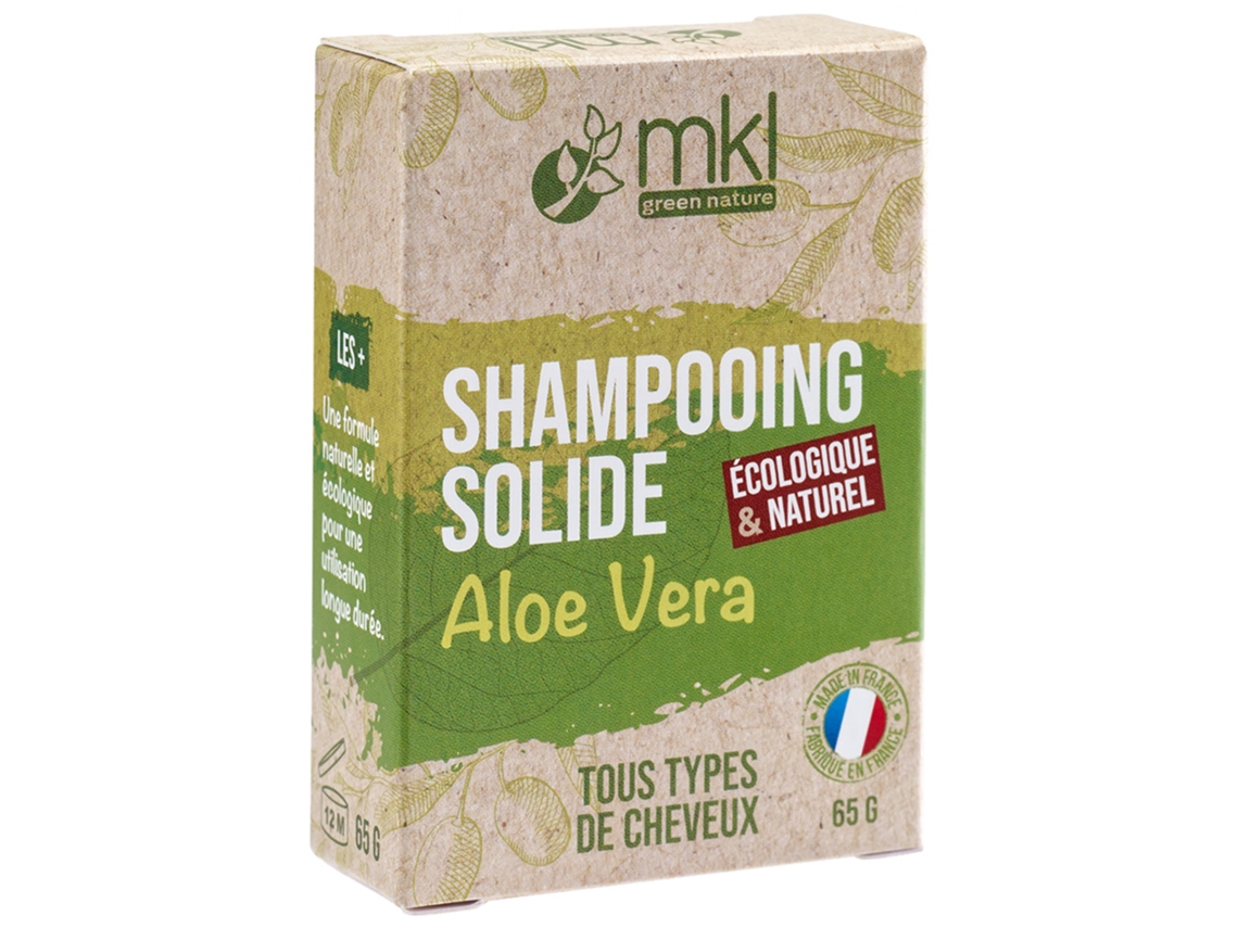 Champú Sólido Aloe Vera para Todo Tipo de Cabello 65 G MKL GREEN NATURE