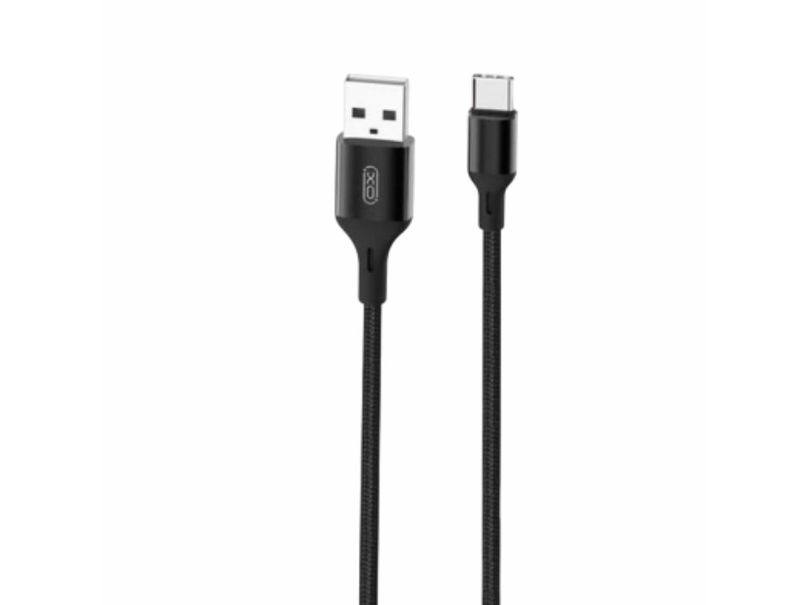 Cable USB-A macho / USB-C macho 1 m negro XO