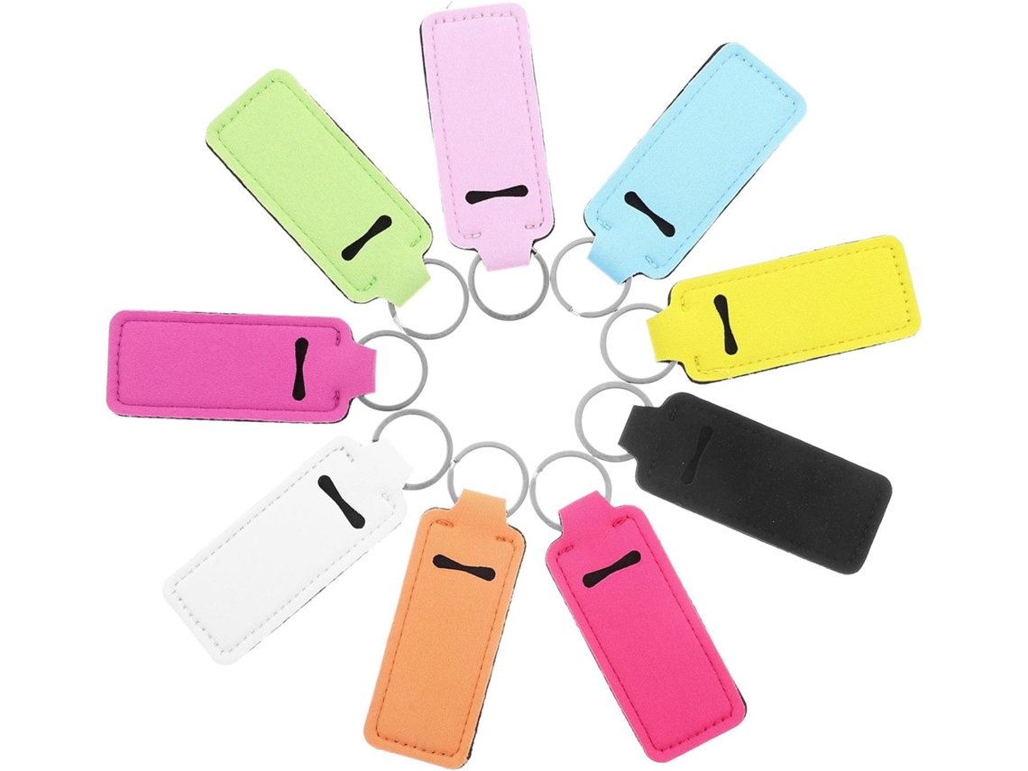 Llavero Práctico 9 Estuches Protectores De Lápiz Labial De Neopreno, Compactos Y Ligeros, Para