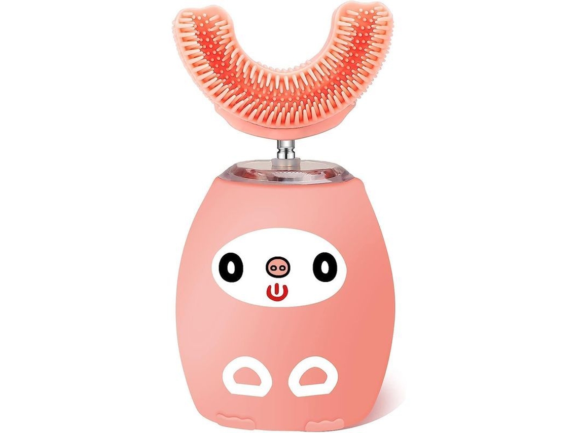 Cepillo De Dientes Eléctrico En Forma De U Para Niños, Temporizador Automático, 3 Modos De Limpieza, Recargable Por Usb, Ipx7 (3-7 Años, Rosa)