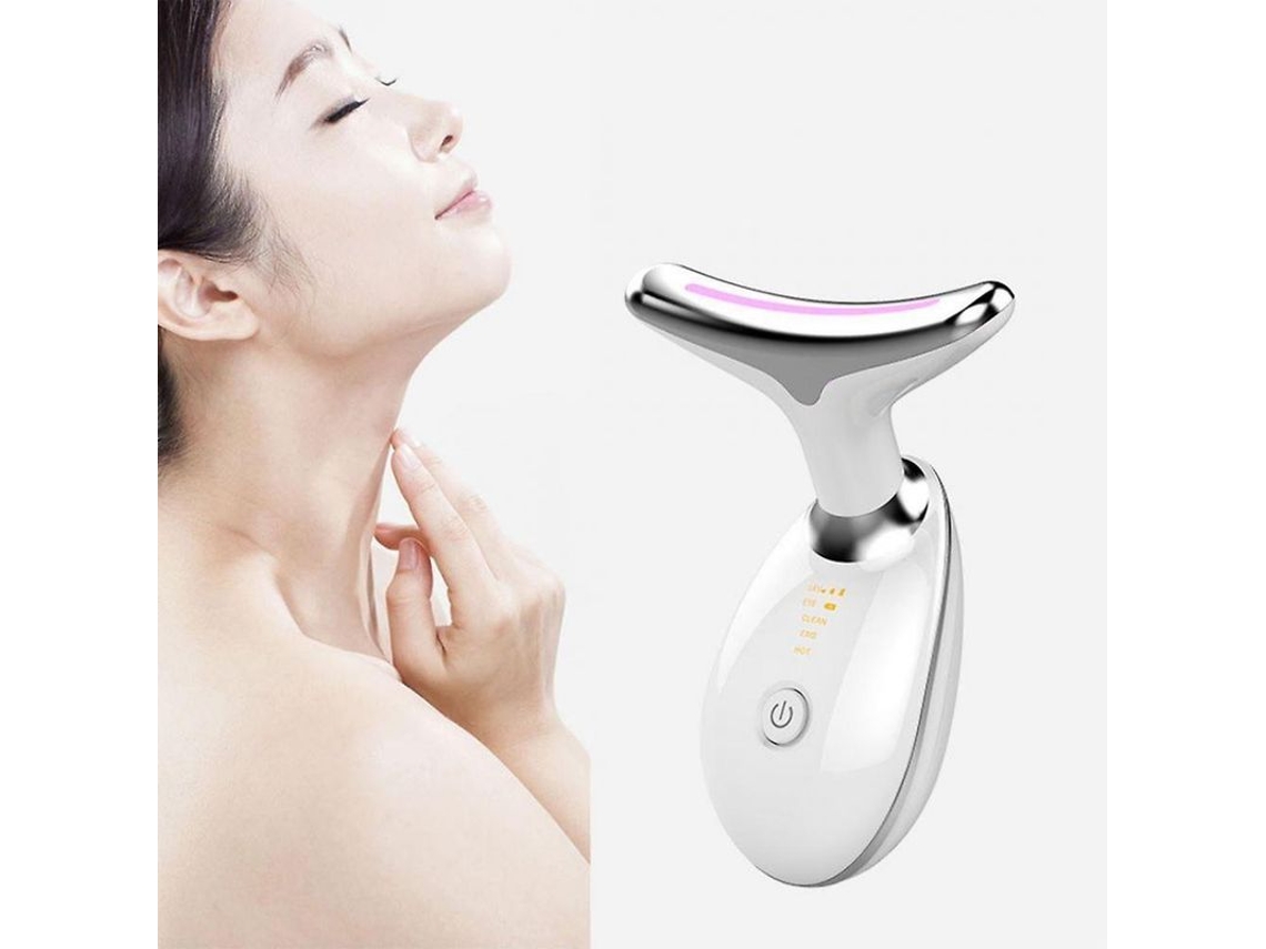 Dan26-herramienta Portátil Micro-glow Para Firmeza Y Reducción De Arrugas En Cuello Y Rostro Vcw Blanco