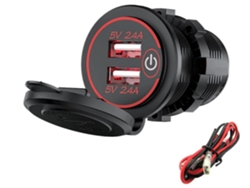 Cargador Carro Dual Água Yizhood Rojo