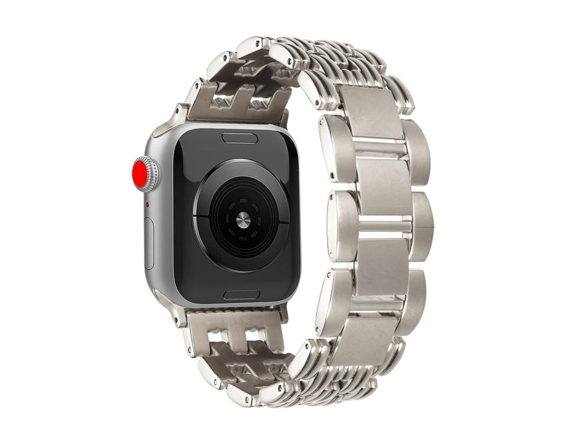 Correa para Apple Watch de 46/49/45/44 mm, de acero inoxidable con 5 franjas Starlight, XIAOMOYU