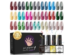 Juego de 21 esmaltes de uñas en gel, esmalte de uñas en gel funcional, gel UV, sin enjuague.cn128-4