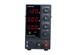Wanptek NPS1203W: Fuente de alimentación de CC regulada ajustable de 0-120 V/3 A con pantalla LED de 3 dígitos y doble salida.