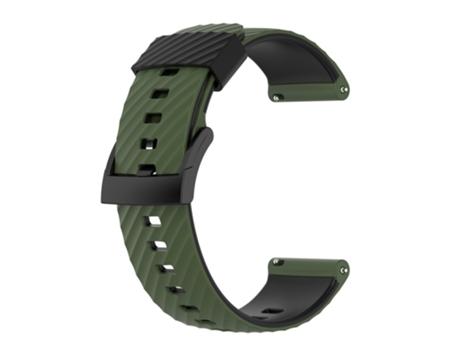 Correa de Silicona color dual para Suunto Spartan Sport/Spartan Sport Wrist HR/9/9 Baro/7/D5 - verde militar/negro