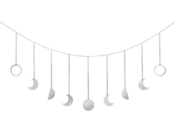Rebe-banner De Arte Estético De Luna Para Habitación Niña, Salón, Dormitorio, Oficina, Regalo De Cumpleaños, Plata, 200cm