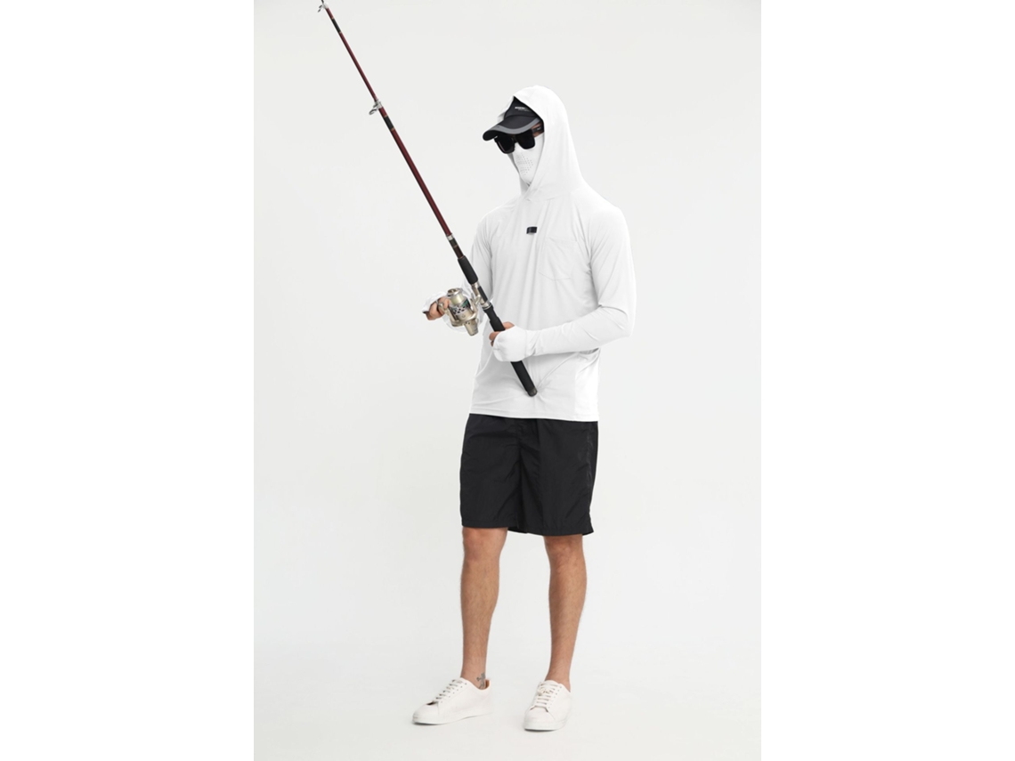 Camisa de manga larga para hombre Yuysan con protección solar y mascarilla, ideal para la pesca, de secado rápido y con protección UV.