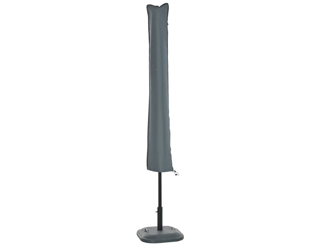 VPMKP - Base Outsunny para sombrilla, cemento, Ø49 cm, 14 kg, negra