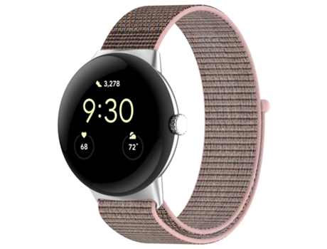 Correa de reloj inteligente trenzada de nailon para Google Pixel Watch 2 (rosa)