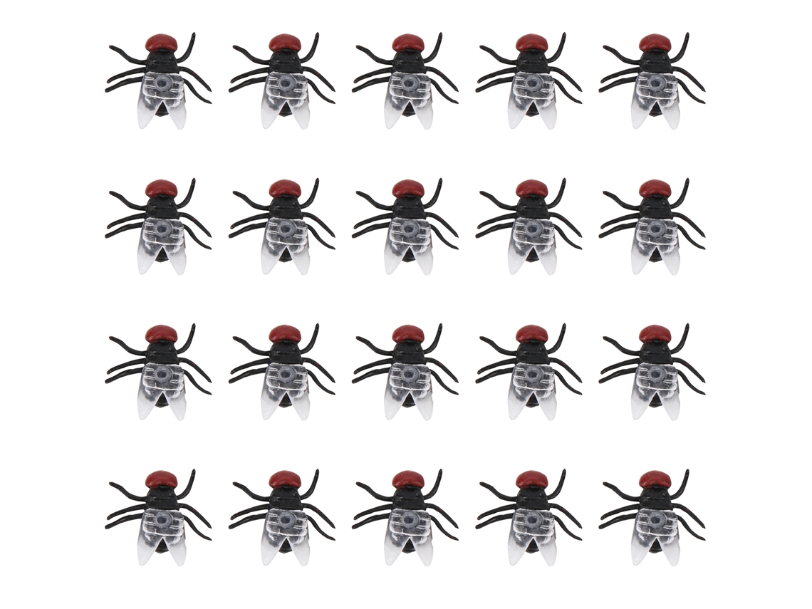 20 Moscas De Plástico De Juguete Simuladas Para Fiestas De Halloween, Bromas Y Chistes.