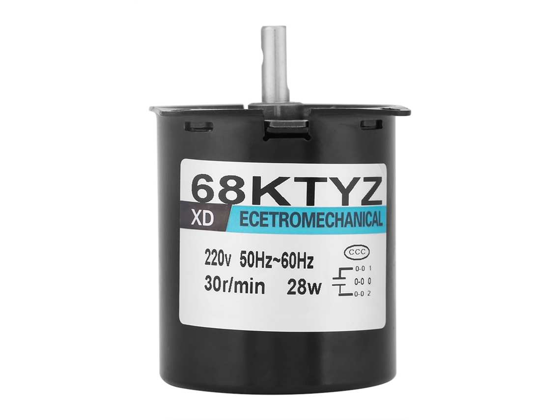 Motorreductor Síncrono De Imán Permanente Ac220v 28w 30 Rpm Con Giro En Sentido Horario/antihorario.