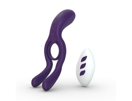 Anillo Vibrador de Pene Con Mando a Distancia Morado TRACY'S DOG