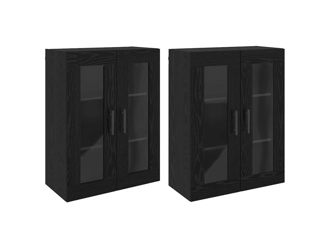 Armarios de pared 2 piezas Roble Negro MAISON EXCLUSIVE