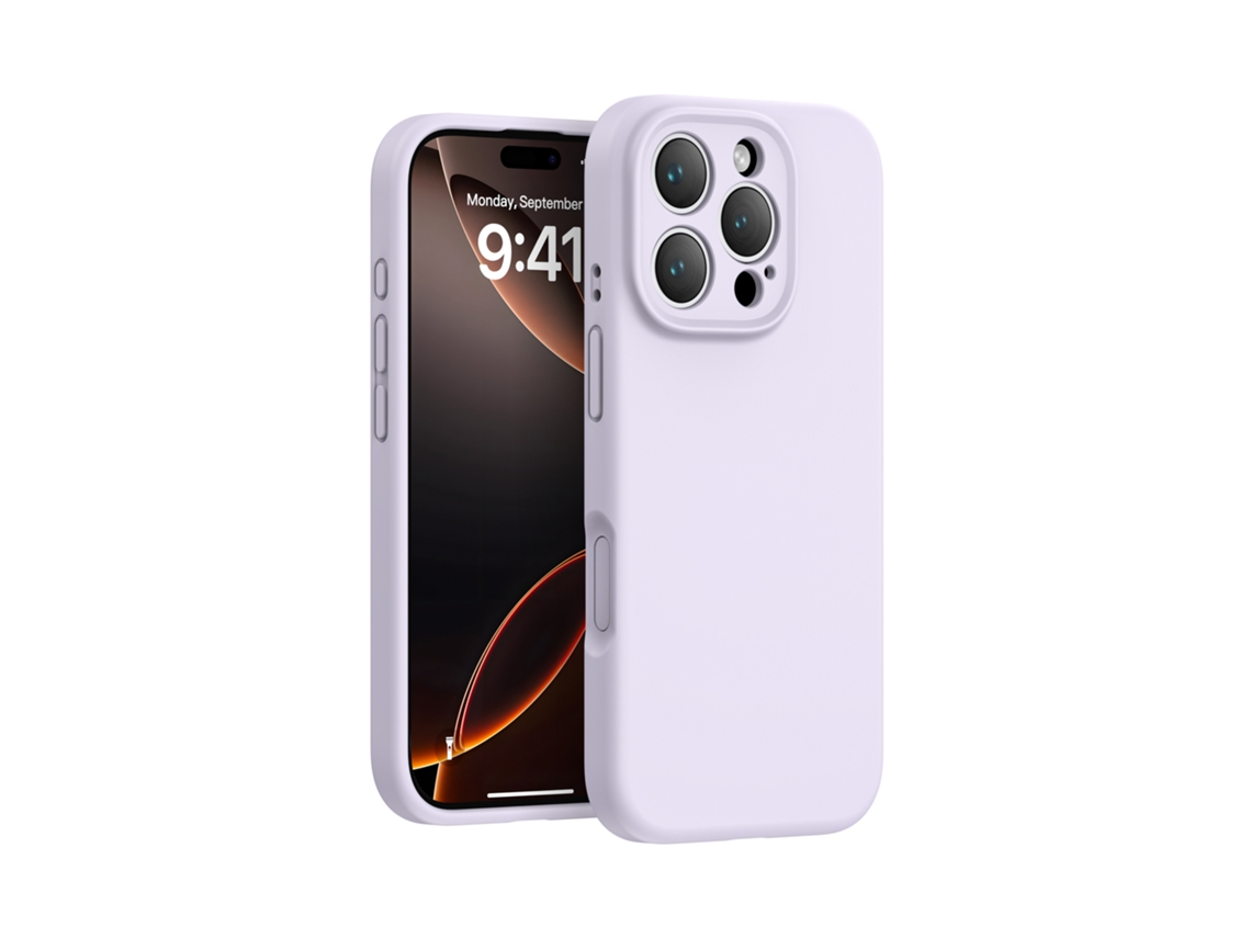 (púrpura, Iphone 16 Pro Max) Funda De Silicona Líquida Para Iphone, Color Sólido, Funda Protectora De Una Sola Pieza Todo Incluido
