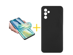 Pack 1 X Película de Vidrio Templado Hidrogel + Funda ACCETEL para Samsung Galaxy A26 5G Silicona Líquida Negro