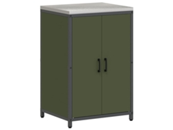 Mueble de cocina verde oliva, acero, MAISON EXCLUSIVE, 60x50x92 cm