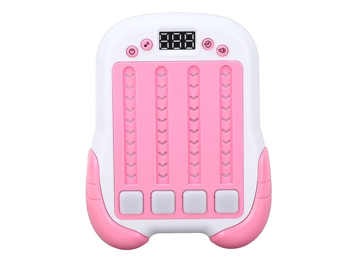 Máquina De Jogo De Ritmo Infantil Interativo Portátil Com Luz E Música Rosa