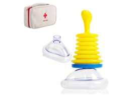Mascarilla respiratoria, dispositivo de succión de vías respiratorias con bolsa de almacenamiento Chrui (amarillo puro)
