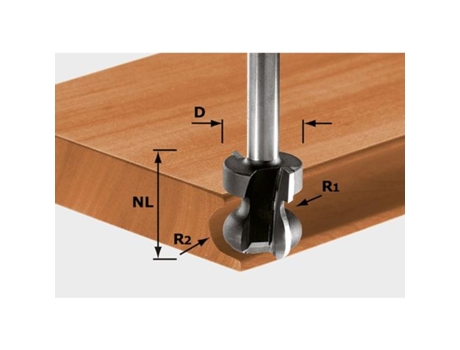 Hw S8 D22/16/R2,5+6 Mando Triturador Cortador FESTOOL