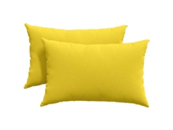 Cojines para sofá (2 unidades) - Color amarillo claro, 60 x 40 cm, tela HARLANV1