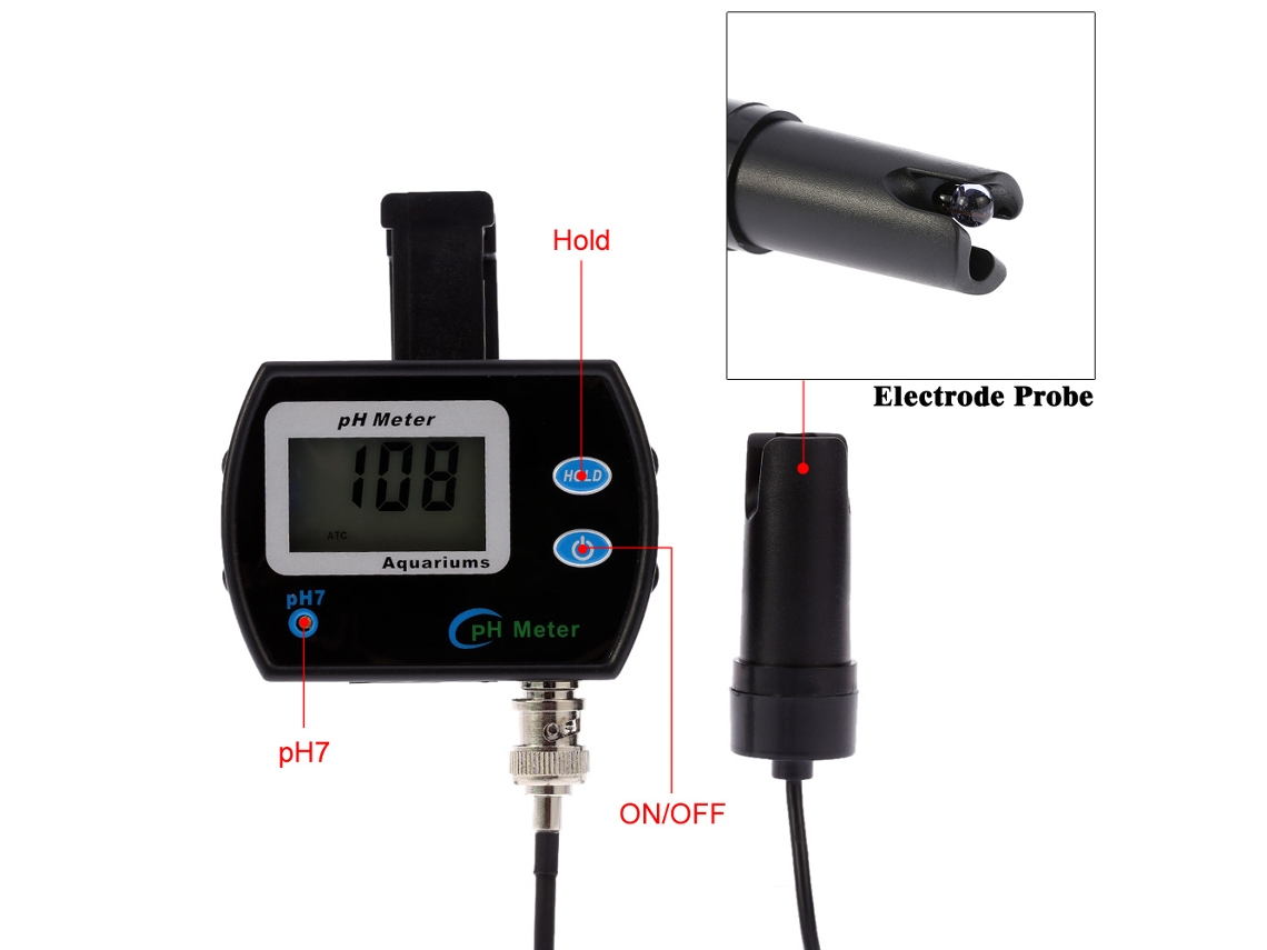 Medidor De Ph Profesional Mini Online Con Compensación Automática De Temperatura (atc) Para Agua, Piscinas Y Acuarios.
