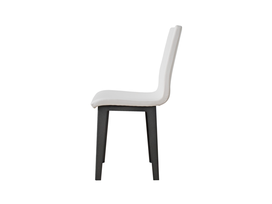 Cadeira Armida com Almofada de Pernas Antracite Branco 01