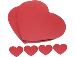 Set de regalo con 40 tarjetas de San Valentín en forma de corazón, hechas de cartulina. CHABERLU