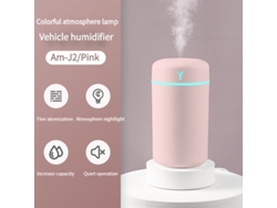 Humidificador recargable Digitallab para coche, con luz nocturna, 420 ml (rosa)