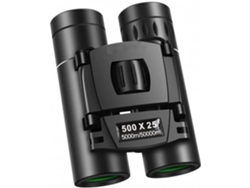 Binoculares potentes HD 500x25, minitelescopio plegable de largo alcance de 5000 m, telescopio de caza profesional Jytgalx (negro)