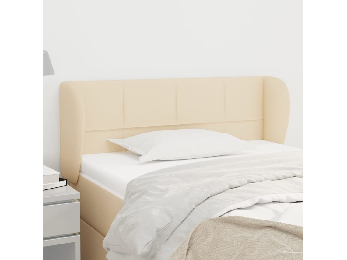 Cabecero De Tela Color Crema 83x23x78/88 Cm