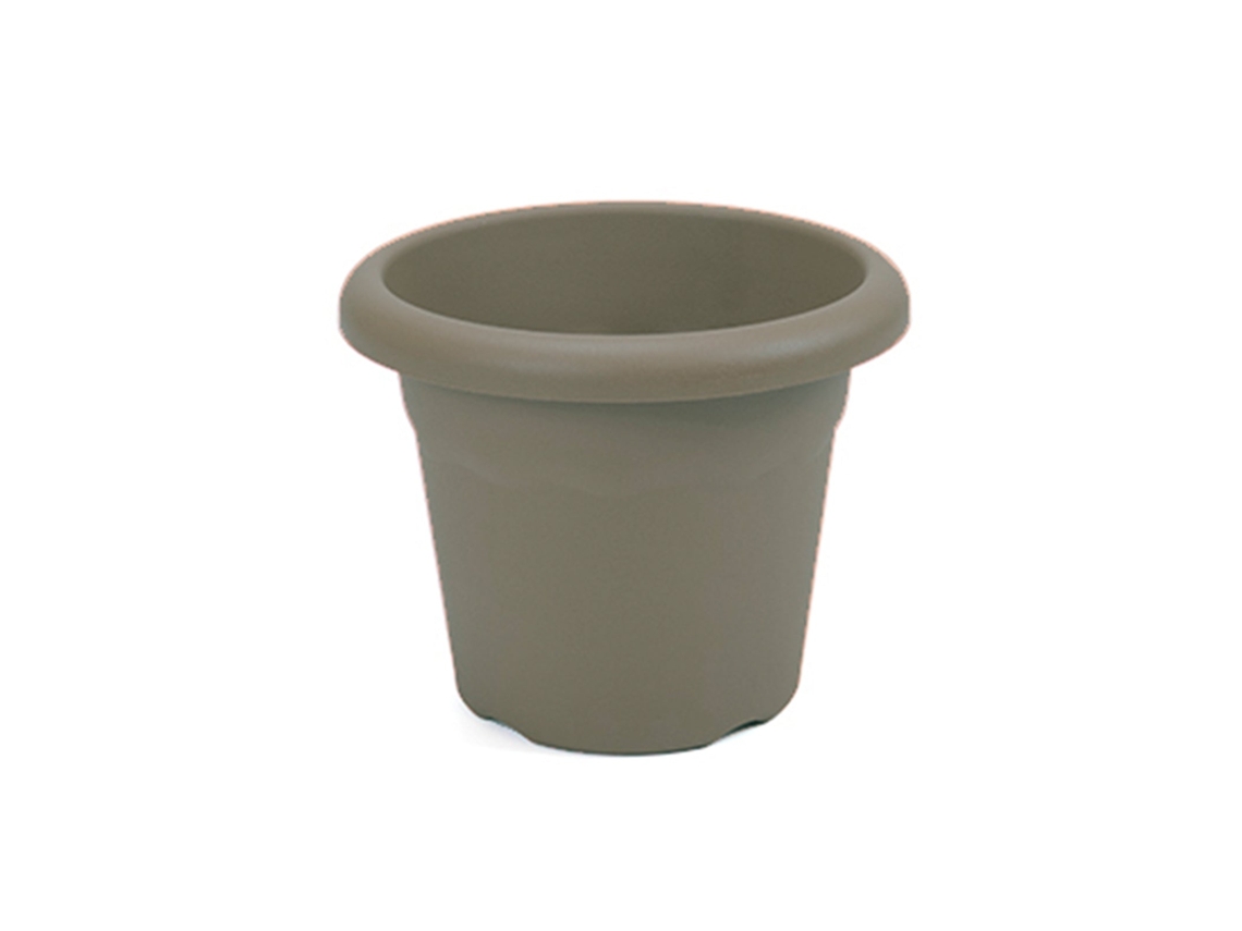 PLASTIKEN TERRA - Maceta Redonda Medida 20 cm 3L Taupe