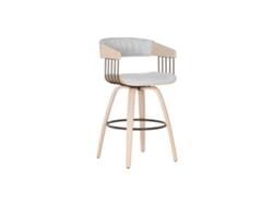 Silla Madera Poliester Gris 51x55x76,5cm