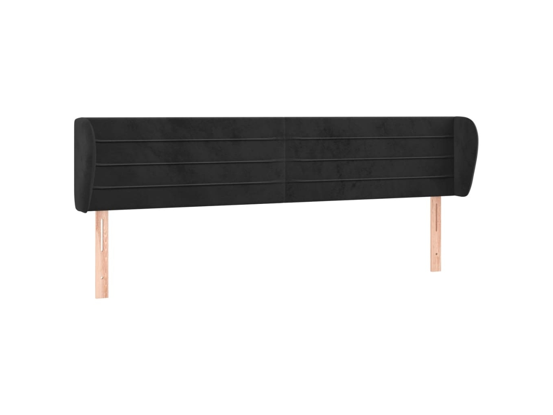 Maison Exclusive - Cabecero De Terciopelo Negro 183x23x78/88 Cm