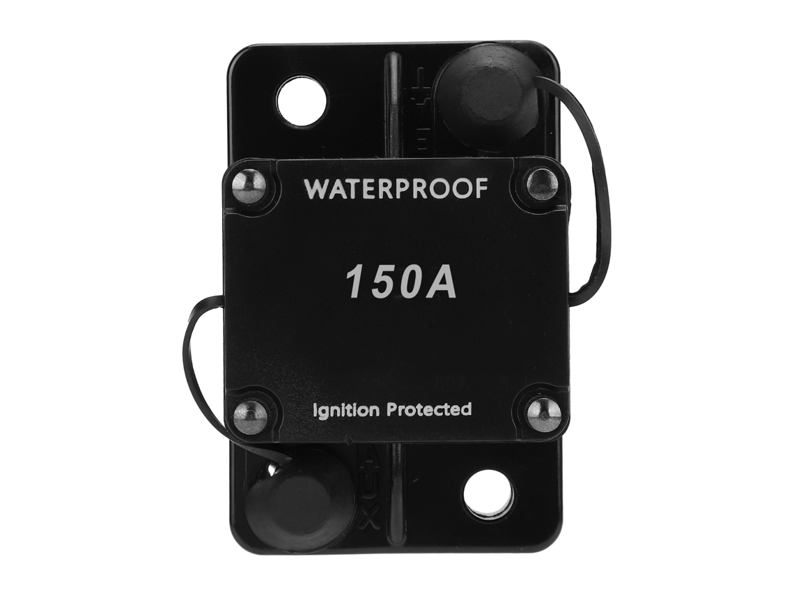 Disyuntor Rearmable Automático Con Portafusibles Impermeable Dc12-24v Ht-608 150a Para Vehículos Y Circuitos.