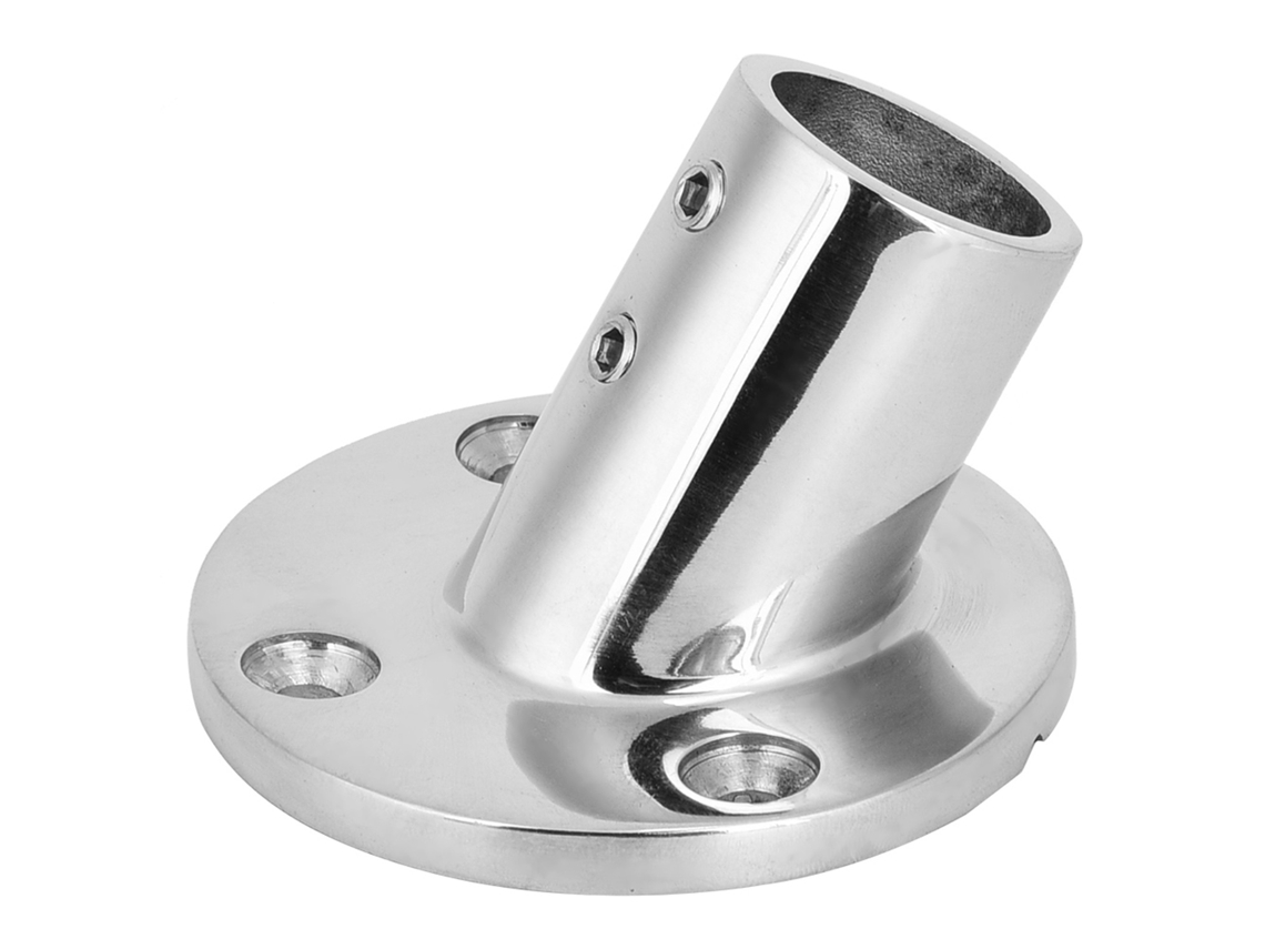 Accesorio De Hierro Para Embarcaciones De Acero Inoxidable, Base Redonda, Ángulo De 60 Grados Para Riel (22 Mm)