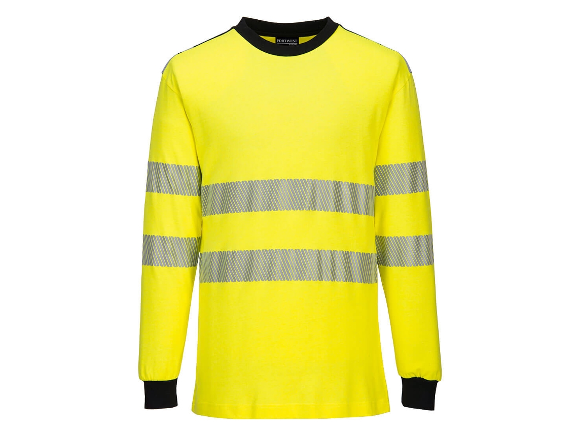 Camiseta ignífuga de alta visibilidad Pw3 Fr Modaflame Hi Vis / Amarilla y negra / L Portwest