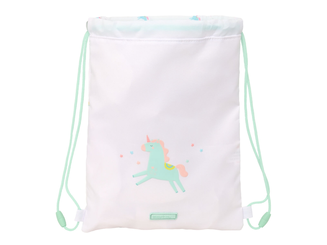 Mochila con cordón Safta Unicorn Beige 26 x 34 x 1 cm