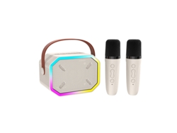 Micrófono inalámbrico Bluetooth Zruxe P3 para KTV en casa, color blanco sucio