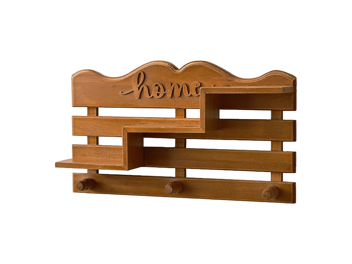 Estante creativo de madera maciza para entrada, puerta de pared vintage 39227.5
