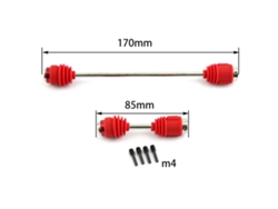 Eje De Transmisión Central De Acero Cvd Metálico Con Fuelles Para Coche Teledirigido Traxxas Summit 1/10