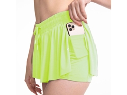2026-pantalones Cortos Deportivos Mujer De 2 En 1 De Cintura Alta Con Bolsillos Secado Rápido Para Yoga Gimnasio Running Fitness