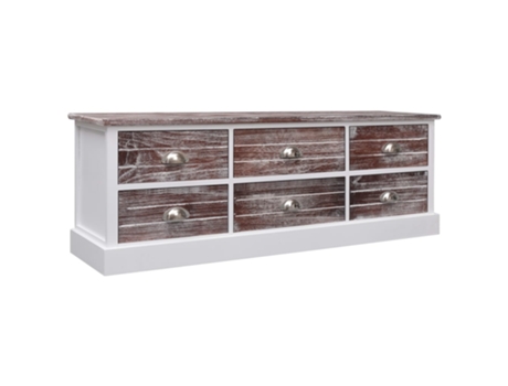 MAISON EXCLUSIVE - Banco de entrada de madera marrón 115x30x40 cm