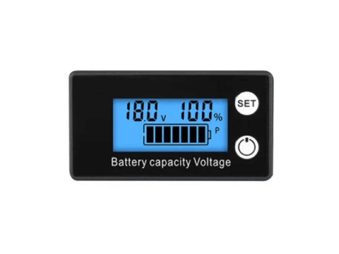 Monitor De Batería Lcd Digital Multifuncional, Medidor De Capacidad Y Voltaje, 8v-100v, Pantalla Azul/blanca