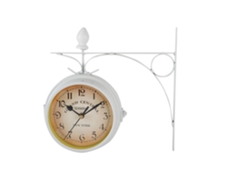 Relógio de parede Rebe-Retro silencioso de metal com dupla face para decoração de sala de estar.