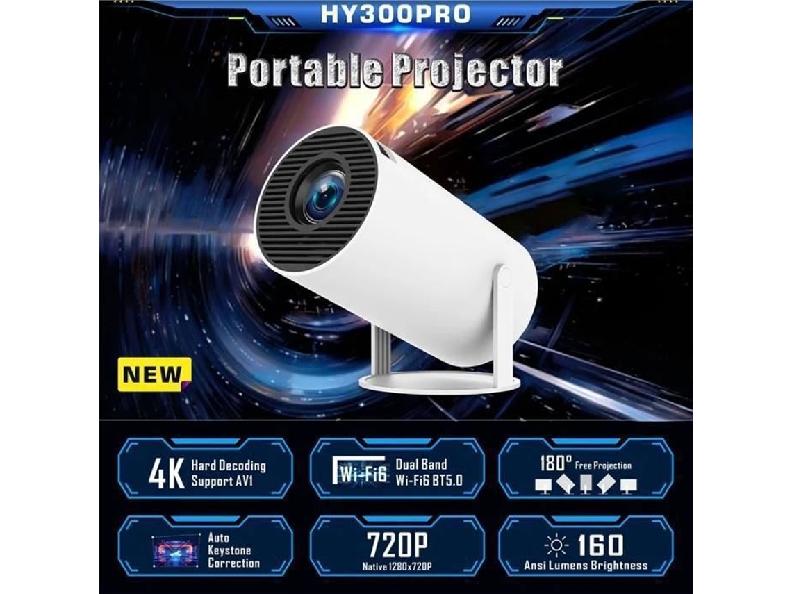 Proyector ONLIKE HY300PRO (Android 11 - Wifi 6 - 2.4g / 5g - Bluetooth 5.0 - 1280x720p)