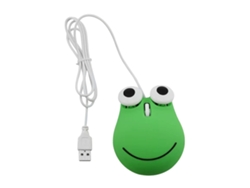 Rato Com Fio Usb Sapo Verde Adorável Design Ergonomico Animal Forma Para Laptop Pc