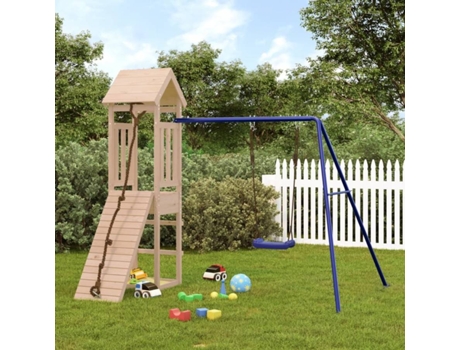 vidaXL Parque infantil de exterior madera maciza de pino